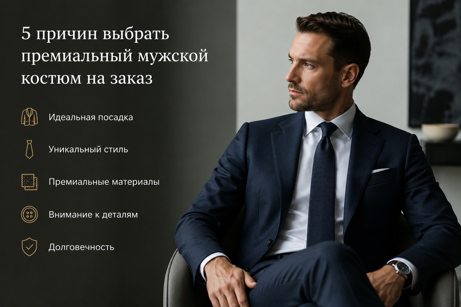 5 причин выбрать премиальный мужской костюм на заказ 5 причин выбрать премиальный мужской костюм на заказ